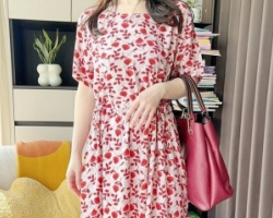 氣質棉綢連衣裙