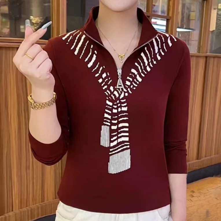 拉鏈翻領長袖衫